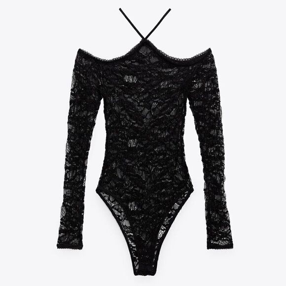 NWT Zara Lace Bodysuit and Leggings Set - Picture 4 of 16